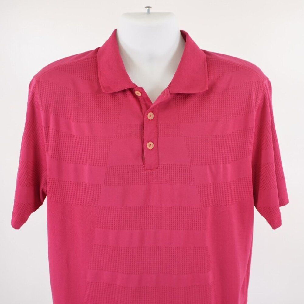 Nike Golf Performance Dri-Fit Magenta‎ Pink Large Polo Shirt Short Sleeve
